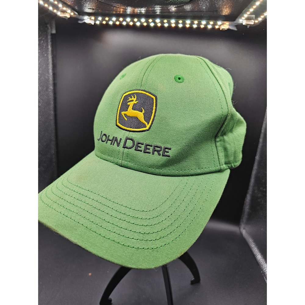 John Deere Green Baseball Cap Hat Nothing Runs Like A Deere Adjustable Strap